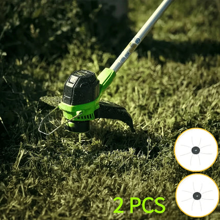 Heavy-duty 2-Piece Steel Trimmer Head Set – Multi-Functional & Wear-Resistant, Ideal for Lawn Mowing, Weeding & Garden Care.