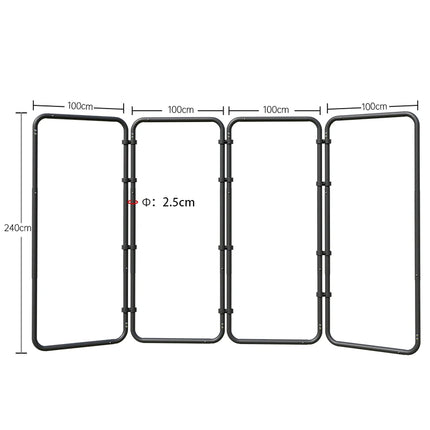 2.4x4m Background Frame Green Screen Wall Foldable For Tiktok Live Photo Studio Kit Chromakey Green Screen Frame
