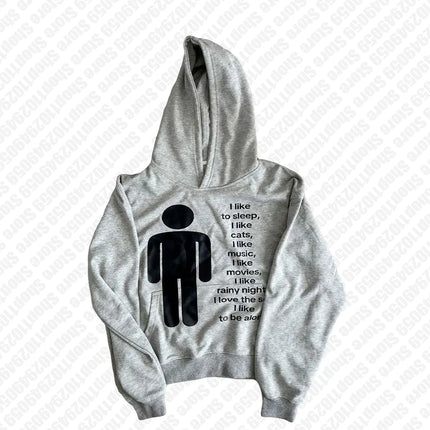 Goth Harajuku Letter Print Coat Men Women Jackets Zip Hooded Sweatshirt Oversized Long-sleeved Zipper Tops Casual Hoodies Jacket