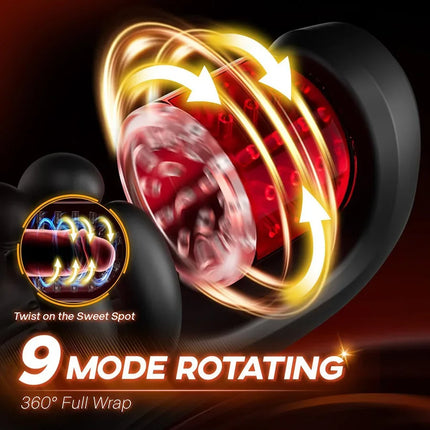 Adult Male Sex Toy Penis Stimulator Massager 9 Vibration Rotation Suction Modes USB Rechargeable Masturbation Cup Adult Supplies