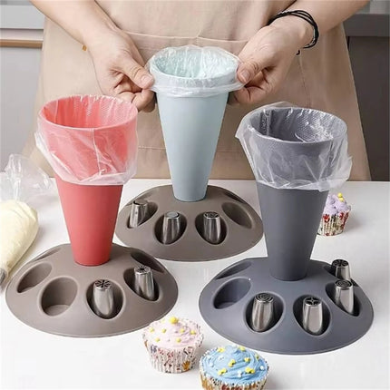 1Pcs,Pipping And Tips Holder,For Cake Decorating,Baking Tools,Home Kitchen Accessories，Birthday cake decorating bag tool