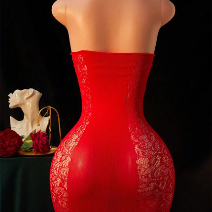Women Sexy lingerie Fishnet Mini Dress Lingerie Bodycon Rave Dresses Exotic Dancer Outfits Going Out Daily Club Wear Sleepwear T