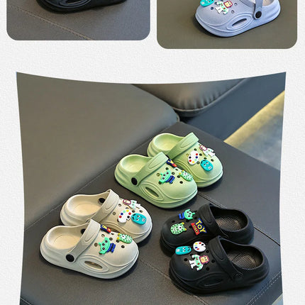 Children's Slippers New Home Girls Baby Indoor Non-slip Boys Cool Slippers Go Out Boys Hole Shoes