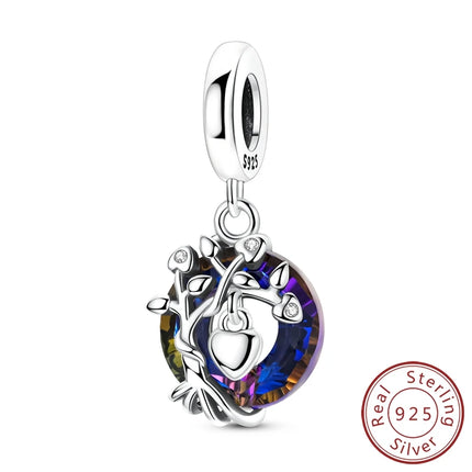 Spring Charms Beads Pendant 925 Sterling Silver Flower Butterfly Dragonfly Mushroom Charms Fit Bracelet Woman Man DIY Jewelry