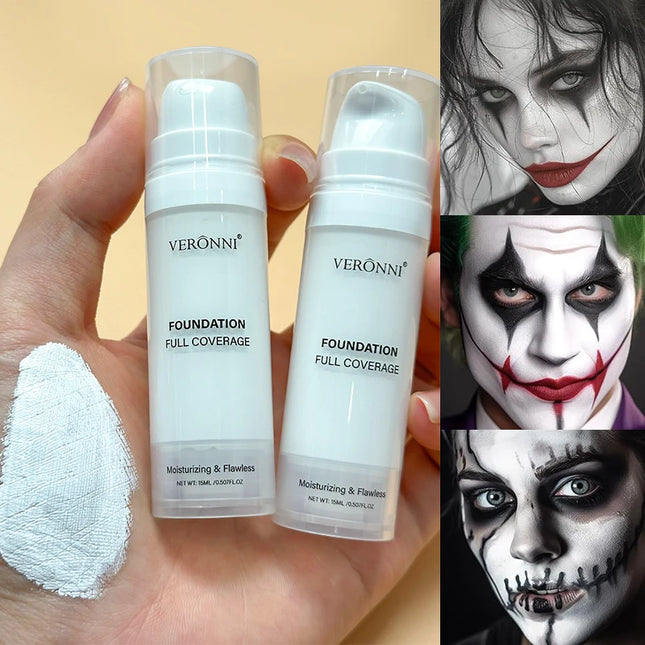 Pure White Liquid Foundation for COS stage Makeup Long-lasting concealer Mixable Pure White Foundation Adjuster Lighten&Brighten