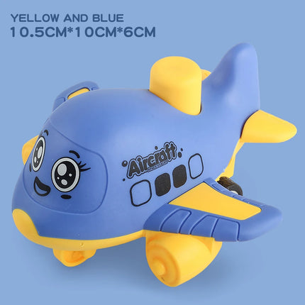 Rebound Inertia Pressing Car Airplane Bus Taxi Children's Indoor Parent-Child Interaction Blue Toy Birthday gift