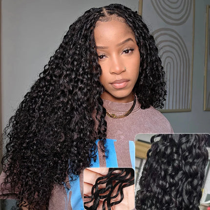 Water Wave Feather Crochet Human Hair Extensions Invisible Miracle Knots Crochet Hair 100g Crochet Bundles With Knotless String