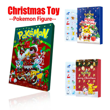 Pokemon Figure Advent Calendar Gift Box mini Pikachu Character Bulbasaur Christmas Toy Gifts Collection Desktop Model Toy