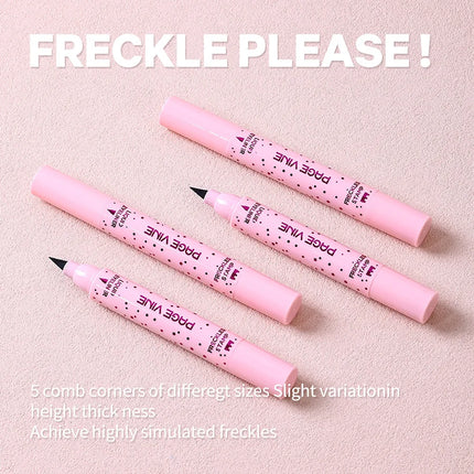 2 in 1 Natural Simulation Freckle Stamp Pen Waterproof Easy Color Freckle Dot Pen Face Fake Freckles Eyeliner Lasting Makeup