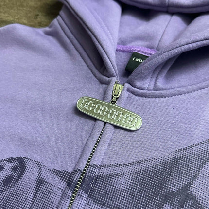 Harajuku Jojo Bizarre Adventure Hoodies Women Moody Blues Zip-Up Anime Hoodie Hip Hop Couples Y2k Street Sweatshirt Men Clothing