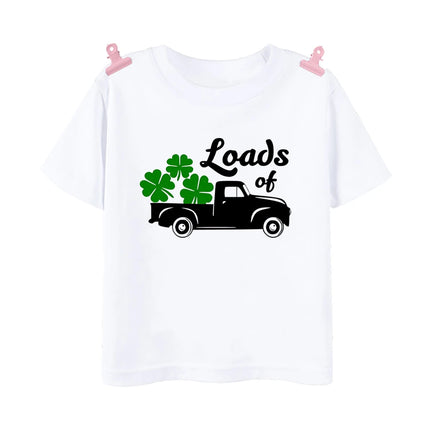 Happy St. Patrick's Day Printed Kids Shirts St. Patrick's Party Boys Girls T-shirt Holiday Child Short Sleeve Tops Summer T Shirt