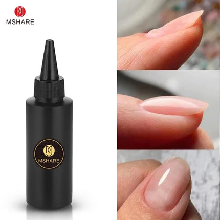 MSHARE 100ml Shiny Top Coat No Wipe Top Nail Gel for Gel Polish Semi-permanent Varnish No Sticker Hard Top Gel