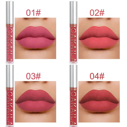 10pcs/set Nude Lip Gloss Matte Velvet Lipstick Waterproof Long-lasting  Liquid Lipstick Women Moist Lip Tint