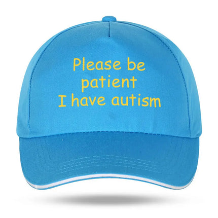 Please Be Patient I Have Autism Cap Baseball Cap Hat Outdoor Fish Women Printed Czapka Bonnet Spring Casual mens cap