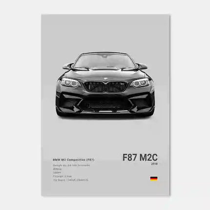 Pop Black And White Poster Wall Art Luxury Supercar F80 M3 M140 GTR HD Oil On Canvas Print Home Living Room Bedroom Decor Gift