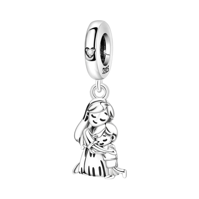 S925 Sterling Silver Charm Bead Angel Prayer Travel Memorial Pendant Fine Birthday Gift Fit Bangle Bracelet Necklace DIY Jewelry