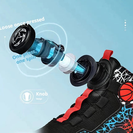 Children Basketball Shoes Original Design 2024 New Indoor Field Training Sports Shoes Comfortable Boy Basketball Shoes for Kids