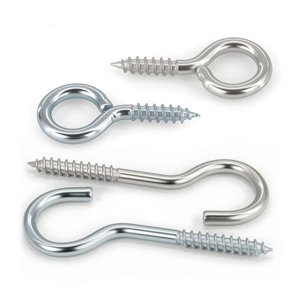 Metal Eyepins Hooks Eyelets Threaded Pendant goat eye closing machine tooth self-tapping screw zinc-plated nickel plating