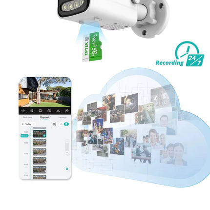 5MP HD Tuya WiFi IP Camera Outdoor Waterproof AI Human Detection ONVIF Smart Wireless CCTV Security Surveillance Outdoor Cam