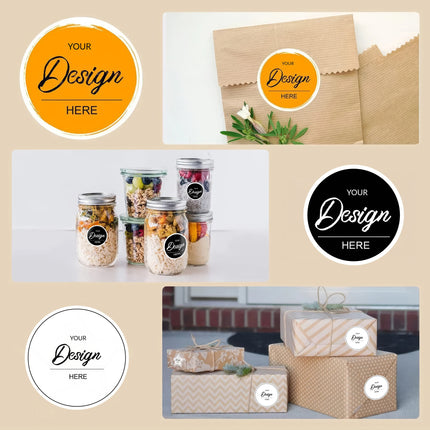 Custom Stickers PVC Waterproof Die Cut Vinyl Logo Labels Round Personalized Sticker for Laptop Birthday Party Wedding Business