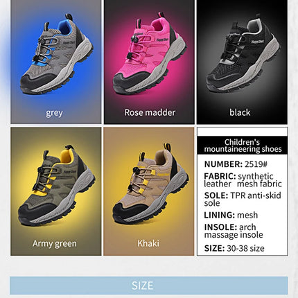 New Hiking Shoes Children Designer Climbing Trekking Sneakers for Boy Girl Leather Outdoor Sports Work Kids Shoes Run Shoes