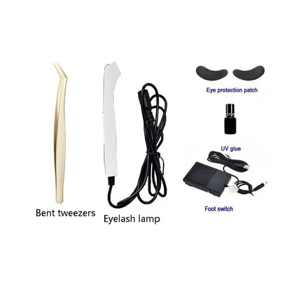 5W Eyelashes Tweezers Stainless Steel Tweezers Anti-staticTweezers for Eyelash Extensions Beauty Ultraviolet UV Glue Curing Lamp