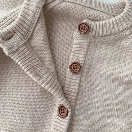 Children Knit Sweater Boys Girls New Autumn Cardigan Kids' Spring Solid Color Casual Coats Toddler Fashion Knit Jackets 0-5Y