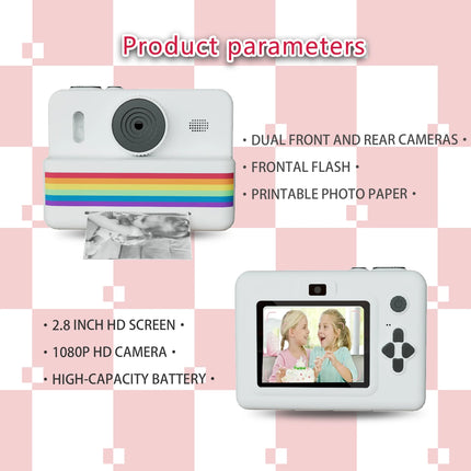 Insant Printer Camera For Photography Mini Printer Portable Thermal Instant Print Photo Digital Camera 2.8inch HD Video Toy Gift