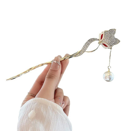 High End Fox Hairpin for Women A Sense of Luxury Modern Simplicity Ancient Style New Chinese Style Tassel Hanfu Qipao Hairpin