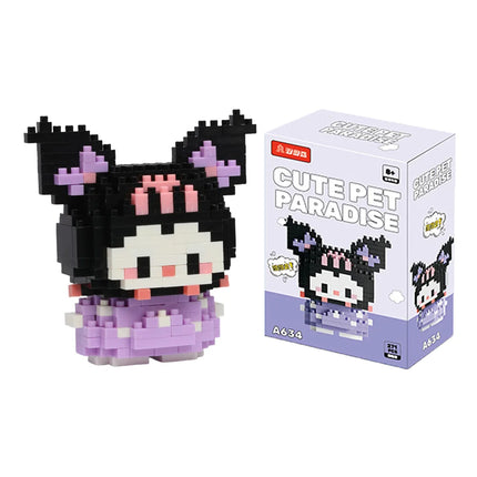 99 style SANRIO Hello Kitty Building Blocks Cartoon Figures Kuromi Bricks My Melody Children's Assembly Toys Cinnamoroll Gift