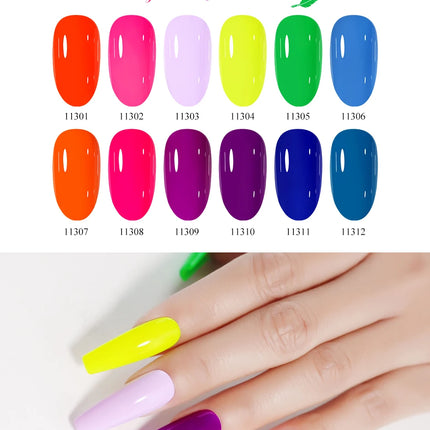 Arte Clavo Solid Color Gel Nail Polish 15ml Soak Off UV LED Gel Semi-Permanent Glitter Polish For Manicure Nail Art Salon Gel