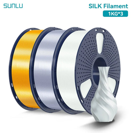 SUNLU 3KG 3D Printer Shiny Silk PLA Filament 1.75mm 1000g 3D Printer Neatly Wound 3D Filament for 3D Printer& 3D Pen