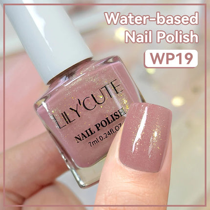 LILYCUTE 7ml Matte Nail Polish Velvet Effect Pearl Shell  Air Dry Nail Art Varnish No Need Lamp Manicure Glitter Nail Care Polis