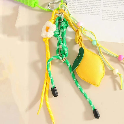 Funny Elegant Starfish Tassel Keychain Alloy Leopard Print Leather Tulip Pendants Cartoon Frog Beaded Bag Pendant Party