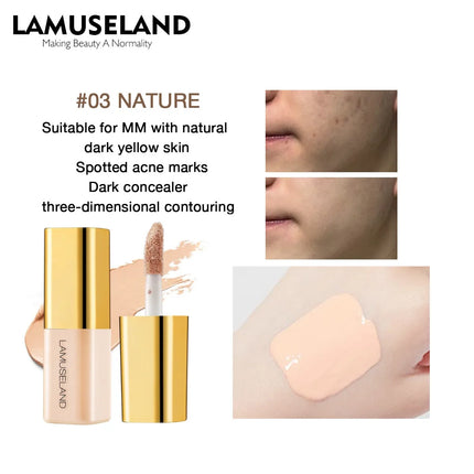 New Mini Concealer Moisturizing Liquid Concealer Coverage Pores Invisible Full Dark Circles Lasting Foundation Cream Face Makeup