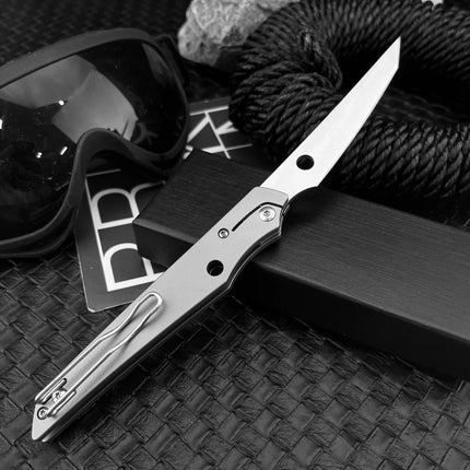 Newest C273 folding knife TC4 titanium alloy Handle D2 high carbon tool steel Blade Camping Hunting Pocket hand tools