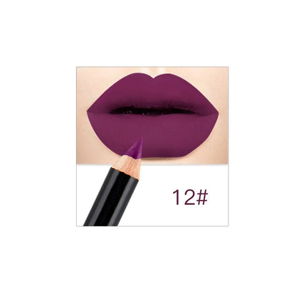 12 Colors Brand Lip Pencils Matte Lipliner Pencil Waterproof Makeup Lips 2020 Matte Lipstick Lip Liner Pen Smooth Nude Cosmetics