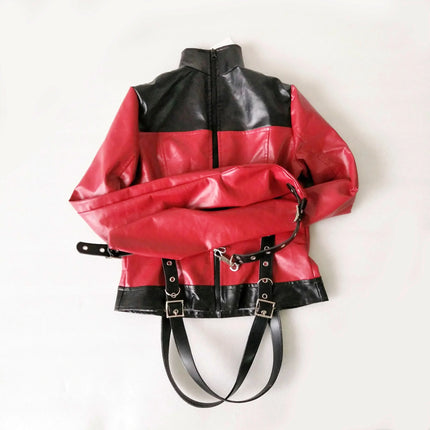 Manyjoy Faux Leather Adjustable Straitjacket SM Restraint Harness Adult Play Straight Jacket Slave Erotic Costume Sex Toys Women