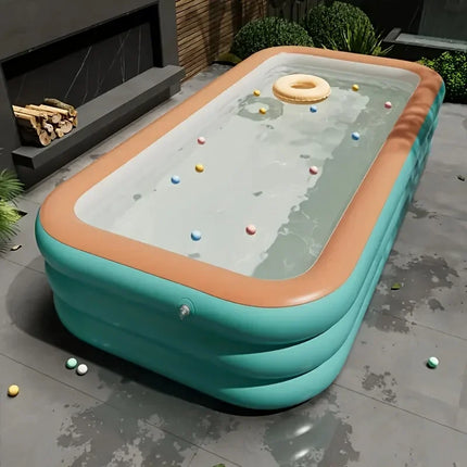 Durable PVC Material, Perfect for Family Swimming, Large Inflatable Swimming Pool, Yard Parties (Various Sizes Available)