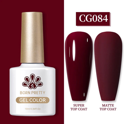 BORN PRETTY 10ml Gel Nail Polish Gel 130 Colors Semi Permanent Solid Nail Gel Varnish Soak Off UV Gel for Base Top Coat