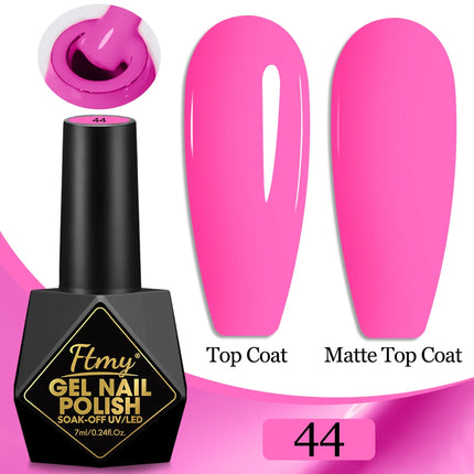 7ml Color Gel Polish Set Popular Series Nail Polish Smooth Texture Colorful Manicure UV LED Soak Off Nail Art Semi Permanent Shi