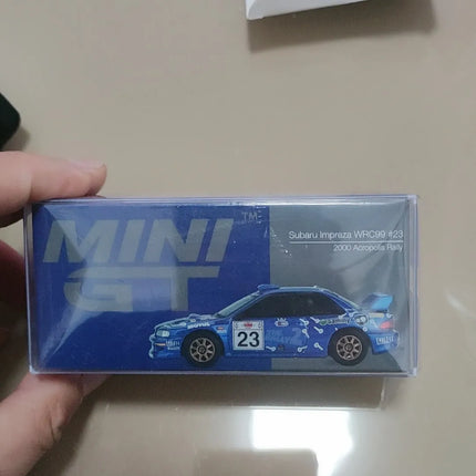 MINI GT 1:64 Subaru Impreza WRC Rally Car 1998 Monte-Carlo 3rd Place No 3 Blue Diecast Collectible Model Car for Car Enthusiasts