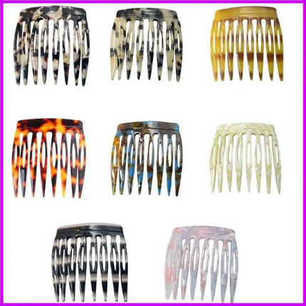 1PC French Hair Side Combs for Women Girls Acetate Hair Accesories Secure and Elegant Hold Hair Clip Hairpieces