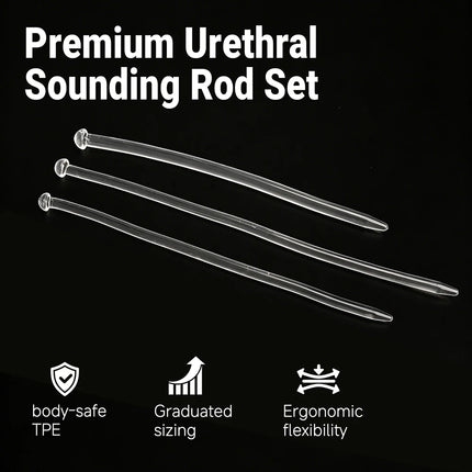 Smooth TPE Penis Plug,Urethral Dilator Rod,Long Urethra Catheter Sounding Dilation Sounds,Sex Toys for Men