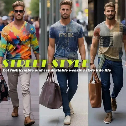 Men's Polo Shirts 3D Digital Pattern Casual Button Up Short Sleeve Shirt Breathable Comfortable Top for Everyday Unisex Tops