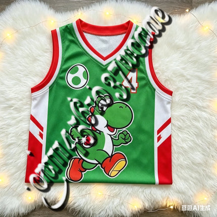 Bandai 2026 Donkey Kong Mario Full Character Summer Oversized Vest Jersey Family Matching Sports Vest
