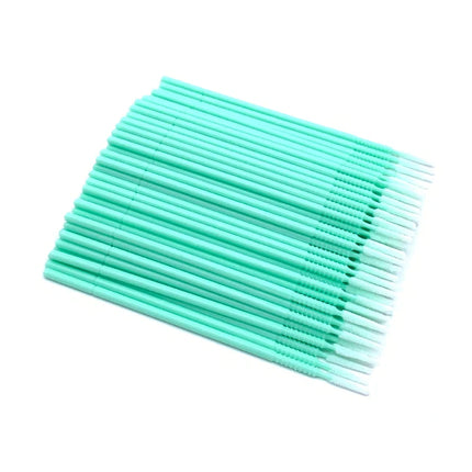 100PCS/Pack Long Head Bendable Micro Brushes Lash Applicator  Eyelash Mascara Glue Cleaning Brush Makeup Tools
