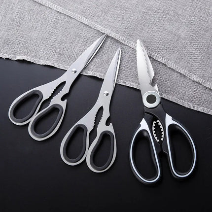 Stainless Steel Kitchen Scissors Household Bone Scissors Chicken Wings Fish Chopper Bottle Opener Walnut Clip Kitchen Tools