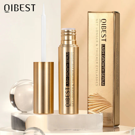 QIBEST Eyelash Growth Serum Natural Ingredients No Irritation Eyebrow Nourishing Enhancer For Longer Thicker Lashes Eyes Makeup