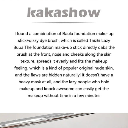 Lazy foundation stick, moisturizing and natural concealer makeup,matte makeup base,rare beauty,Keep makeup and sweat